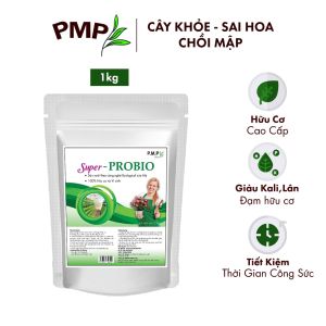 Phân Bón Hữu Cơ Vi Sinh Super Probio PMP Dạng Viên Nén Giúp Dưỡng Dễ Cây Khỏe Chồi Mập Sai Hoa Chuyên Dụng Cho Hoa Hồng Rau Củ Quả 500g - 1.5Kg
