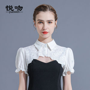 Pure Cotton Bubble Sleeve Short Open Cardigan Womens Skirt Outer Thin Short Jacket Shirt Collar Small Shawl Summer Versatile