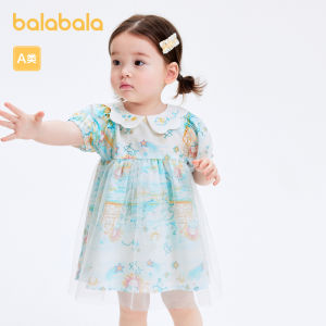 Balabala Baby Dress Girls  Baby Princess Dress 2024 New Summer Gauze Dress Delicate And Sweet