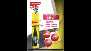 THEAOSON Road Marking Spray Paint Stripe Line Marking Road line Paint Parking Lining Paint Cat Jalan 840ml 马路线喷漆