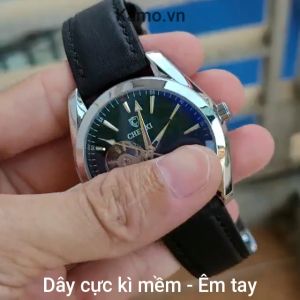 Dây đồng hồ da bò thật handmade - Khâu tay thủ công dây da đồng hồ nam nữ size 22mm 20mm 18mm quai đeo đồng hồ da bò