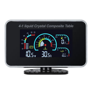 2 In 1 / 3 In 1 / 4 In 1 LCD เครื่องวัดความดันน้ํามันแบบดิจิตอลโวลต์มิเตอร์การใช้ระดับเมตร 1/8 NPT เซ็นเซอร์กดน้ํามัน + เซ็นเซอร์อุณหภูมิน้ํา