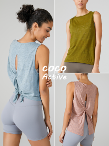 Womens Sporty Loose Fit Sleeveless Top Breathable Quick Dry Yoga Pilates Casual Wear round Neck T-Shirt Ultra Lightweight