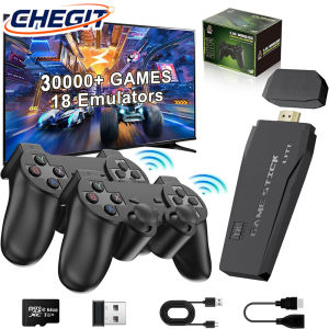 M8 4K New TV Game Stick Retro Video Game Console with 64GB/Built in 3/40000+ Games 18 + Simulators 2.4G Wireless Controller