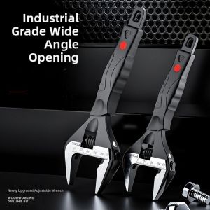 Heavy-Duty Wrench Large Opening 0-62mm Repairing Bathroom Air Conditioning Water Heater Drain Pipe Anti-Slip Wrench Tool