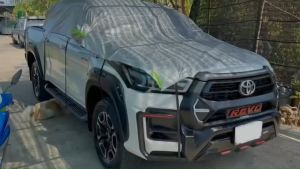 Nissan Navara Toyota Revo  Ford ranger D-max ผ้าบังแดดรถกระบะแบบครึ่งคัน สามารถใช้งานได้ทั้งแคป/4ประตู ขนาดยาว 4.8 เมตร * กว้าง 2.6