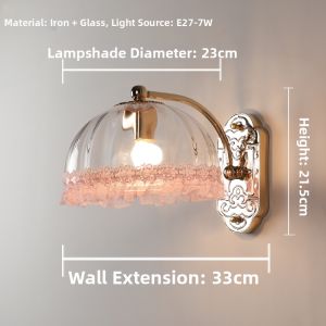 OUCHAO | Creamy French Lace Edged Vintage Wall Light