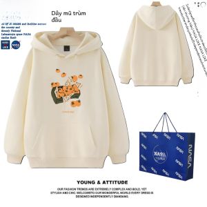 Dày Dặn Lông Cừu Áo Hoodie Áo Thun Nam Mùa Thu Mùa Đông Mỹ Mỏng Thoải Mái Rộng Rãi Áo Thun Trên Cao Thoải Mái Cotton Vải Bông Dành Cho Thanh Thiếu Niên