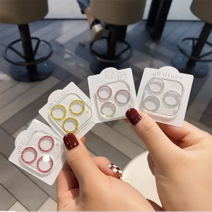 Bling Glitter Camera Protector For iPhone 16 15 14 Plus 13 Pro Max 12 Mini 11 Full Coverage Clear Tempered Glass Lens Protector