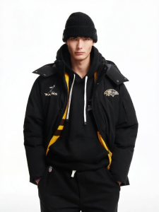 SEASON HIGH | Collaboration Ravens Winter Removable Hood Drawstring Loose Down Jacket
