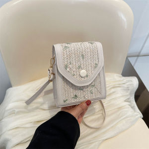 Túi Đeo Chéo Vuông Nhỏ Thời Trang Cho Nữ Túi Đeo Chéo Bằng Vải Thêu Túi Đựng Điện Thoại Di Động Túi Xách Thời Trang Thường Ngày