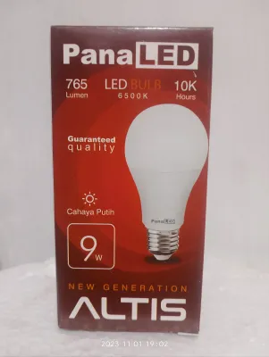 LED ALTIS lampu LED 9 watt 9 w by LUBY SNI -PUTIH 6500K.