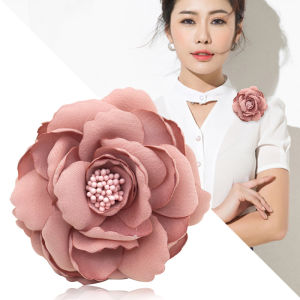 Elegant Fabric Simulation Flower Brooch Pin Womens Outerwear Decorative Creative Accessory Plant Floral Original Design