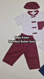 0-12 bulan Setelan koko bayi laki laki set koko bayi cowok SNI little gentlemen