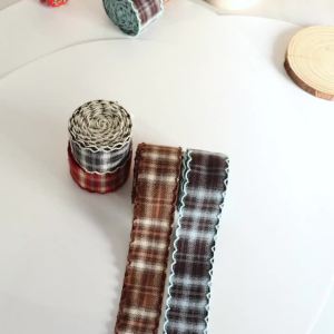 4cm Viền Lượn Sóng Phong Cách Anh Quốc Kẻ Sọc Ruy Băng Polyester 3 Thước/nhiều Cho Trang Sức Làm DIY Quà Tặng Đóng Gói Gói Preppy Thắt Nơ