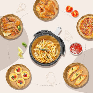 50Pcs Kertas Alas Baking Air Fryer Anti Lengket Kertas Minyak Baking Paper