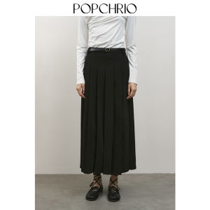 POPCHRIO | Chân Váy Xòe H-Line A-Line Lông Cừu Vintage