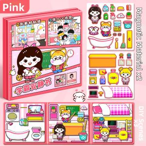 TANGJIUGONG | Magnetic Stickers Quiet Book DIY Role Play Girls