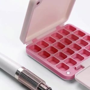 Có Thể Gập Lại Mini Di Động Bảng Màu Nước 3D Ốp Lưng Đa Năng Hộp Sắc Tố Chắc Chắn Cho Phác Thảo Du Lịch Tranh Trộn Màu Vuông Nhựa