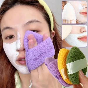 【Jealous Girl】3Pcs Exfoliating Face Wash Cleansing Sponge Blackhead Removal Mud Mask Cleaner Puff Makeup Remover Foam Sponge Face Clean Pads Tool