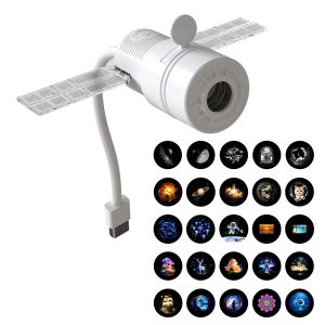 3-25 piece Patterns USB Projector Night Light Starry Sky Galaxy Projection 360 Flexible Gooseneck for Bedside Desk Car Interior