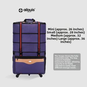 ailouis | Large Capacity Travel Check-in Expandable Rolling Suitcase 26 Inch