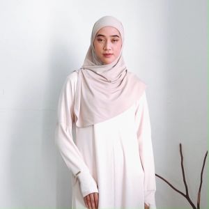 TUBITA - Aska Knit Creamy Gamis Dress Rajut Premium