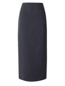 Fashionable H-Shape High Waist Slit Pure Color Slimming Midi Skirt Suit Spring New Arrival Versatile Business Casual Skirt