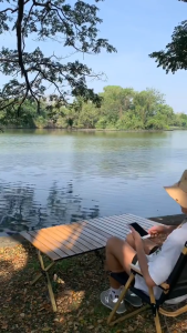 Thaitao ชุดเซ็ทแคมป์ปิ้ง โต๊ะพับได้ โต๊ะแคมป์ปิ้ง (ขาเหลี่ยม) โต๊ะพับ เก้าอี้พับ เก้าอี้แคมป์ปิ้ง กลางแจ้ง ในร่ม แคมป์ปิ้งปิกนิก พกพาสะดวก