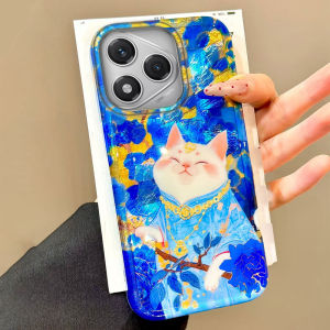 Lucky White Cat Vortex Texture Phone Case For Honor 400 200 90 Smart Pro Magic7 6 5 70 Lite X9c X9a X8a X8b X6a X6c X7b Cover