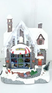 D&D #23054 Christmas Village toy shop with Music and Light Decoration