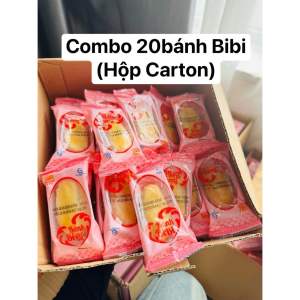 Bánh Bibi Tân Huê Viên (hộp carton 20 bánh) (ít ngọt vị trứng dứa đường trehalose)