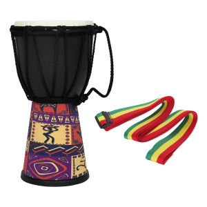 4 In African Drum Hand Drum Professional Wood African Drum Handmade Traditional African Drum Carved Musical Instrument