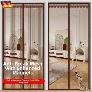 NAIFUNA | Anti-mosquito No-Drill Adhesive Magnetic Screen Door