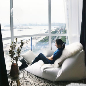 Bean Bag Living Room Bedroom Balcony Tatami Single Person Can Lie down and Sleep Creative Oversized Lunch Break Lounge Chair