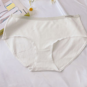 VOGANA Pure Cotton Macaron Color Underwear Women plus Size Middle Waist Comfortable Breathable Antibacterial Home Wear