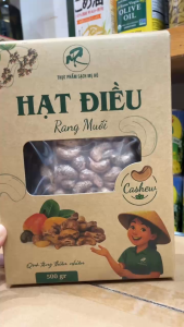 Date 10/27 Hạt điều rang muối vỏ lụa Bình Phước Mẹ Rô Hộp giấy 500g - Hộp giấy