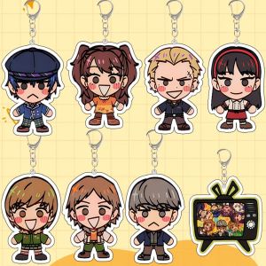 Bandai | For Persona Chie Yukiko Kanji Naoto Yu Adachi Anime Game Peripherals Acrylic Keychain Custom Cartoons Cute Backpack Pendant Gift