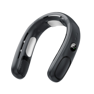 Quạt Cổ Không Cánh Mini Cầm Tay Có Thể Sạc Lại Với 5 Tốc Độ Gió Màn Hình LED Tắt Tiếng Điều Khiển Kỹ Thuật Số Để Sử Dụng Ngoài Trời