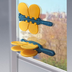 Children Safety Window Limit Lock Colorful Butterfly Shape Sliding Door Auxiliary Handle Baby Safety Prevent Unlocking Lock