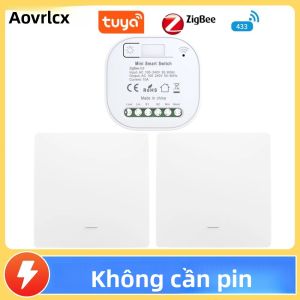 Aovrlcx Tuya Zigbee 3.0 Công Tắc Thông Minh Tự Cấp Nguồn Điều Khiển Từ Xa Không Dây Cho Cả Nhà Công Tắc Động Học Không Thấm Nước Không Cần Pin