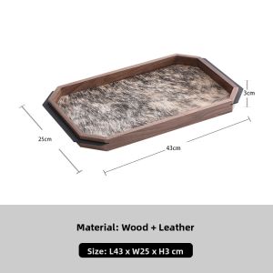 ZEN Minimalist Luxe Square Horsehair Pattern Display Tray