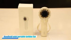 3000mAh High Speed Mini Fans Wholesale Handheld Adjustable Turbo Rechargeable Fan with flexible rubber strap