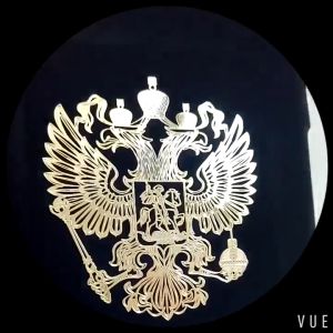 Miếng Dán biểu tượng Đại Bàng Nga Trang Trí Xe Hơi / Laptop / Điện Thoại bằng kim loại kích thước 4.4cm