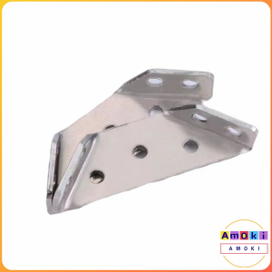 Amoki Stainless Steel Corner Braces Furniture Fastener Joint Corner Connector for Shelf Cabinet Table Chair