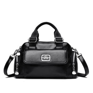 Kangaroo Womens Leather Handbag Large Capacity Shoulder Crossbody Bag Retro Style Casual Soft Cowhide New 2025 Summer Bag