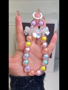 PROMO 3.3 Tali Lanyard Hp Gantungan Hape Manik Boba Trendy VIral Hias Pita Tali Kuat Premium PhoneStrap PhoneCharm