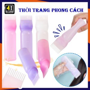 Chai Nhựa Đựng Thuốc Nhuộm Tóc Có Đầu Lược Và Vạch Đo 180ML - Dụng Cụ Nhuộm Tóc Tại Nhà  Lọ Chiết Dầu Gội Dành Cho Salon Tóc Chuyên Dụng