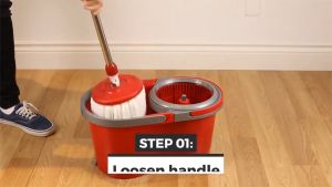 Mop Alat Pel Putar Otomatis Peras Tanpa Pakai Tangan Lantai Super Bersih + Ember Super Mop - Praktis dan Nyaman Digunakan