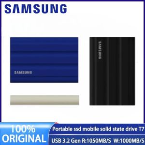 SAMSUNG Portable SSD T7 Shield External SSD-IP65 Dust/1TB 2TB 4TB 1050MB/s Compatible With iPad Pro (USB-C) For Video Backup